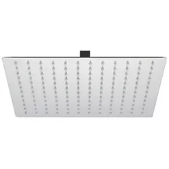 Swirl Slimline Adjustable Square Shower Head Chrome 300mm