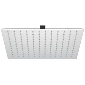 Swirl Slimline Adjustable Square Shower Head Chrome 300mm