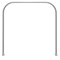 Croydex Slimline Shower Rail Aluminium Silver 1800mm
