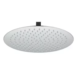 Swirl Slimline Adjustable Round Shower Head Chrome 300mm