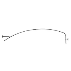 Croydex Curved Shower Rod Aluminium Bright Chrome-Plated 2000mm