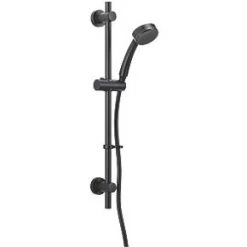 Croydex Pressure Boost One Function Shower Set Contemporary Design Matt Black