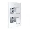 Bristan Descent Concealed Dual Control Thermostatic Shower Valve with Diverter Fixed Chrome