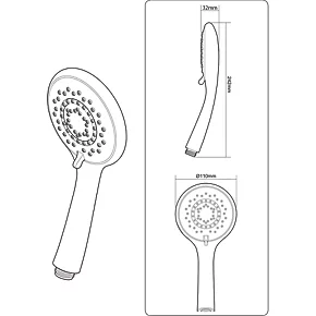 Triton Luxury Shower Kit Modern Design Chrome - Image 2